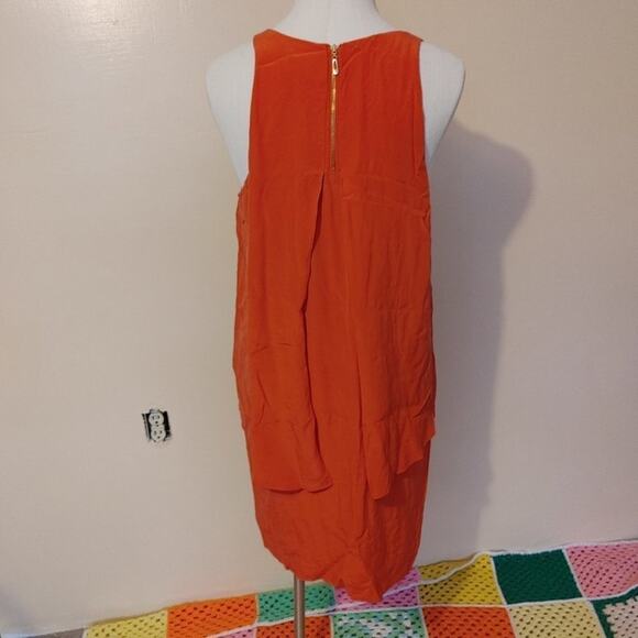 Cynthia Rowley 100% Silk Hot Pink Shift Dress Size 12 Wedding Dress - Picture 14 of 14